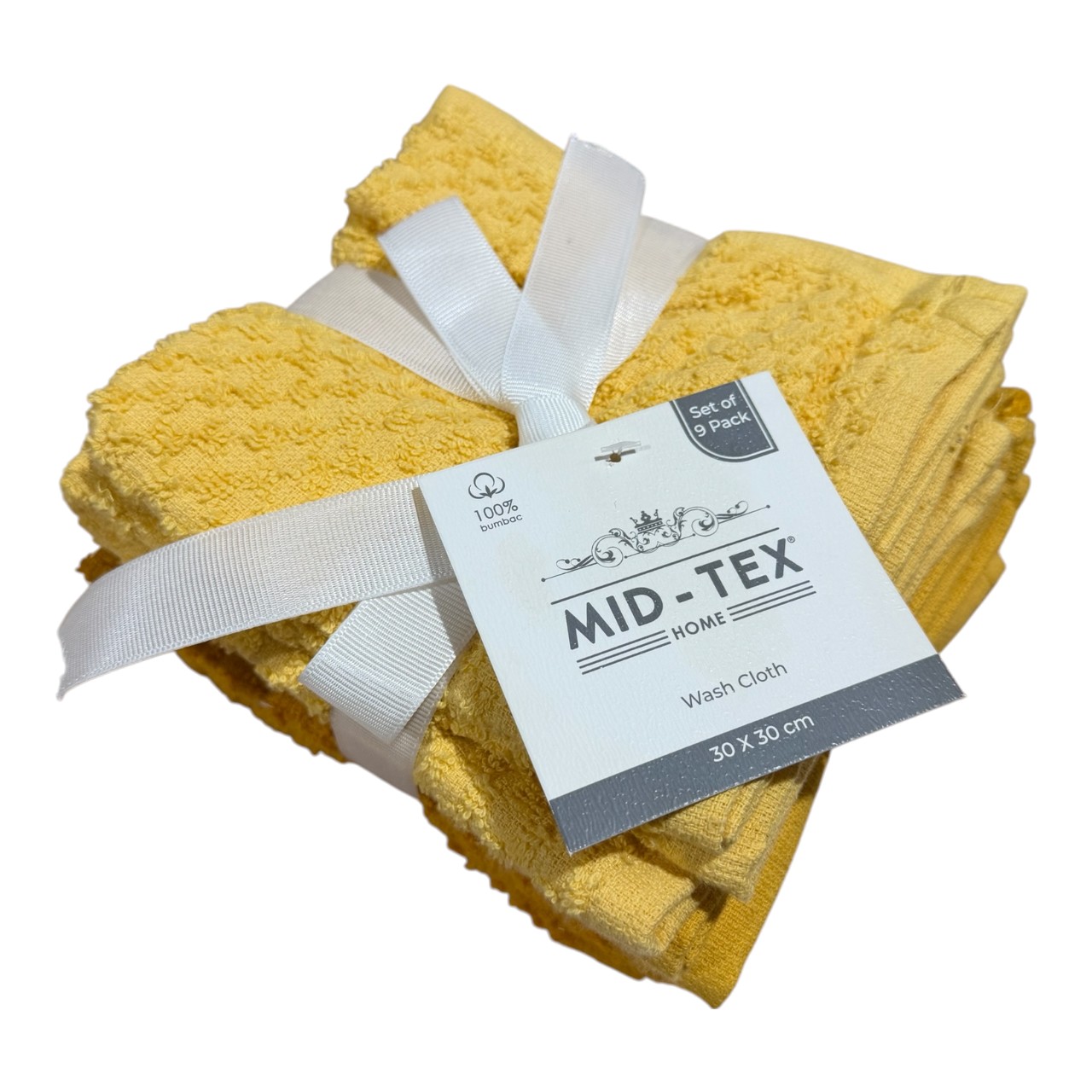 Set 9 Prosop bucatarie bumbac (Galben), 30x30 cm - imagine 2
