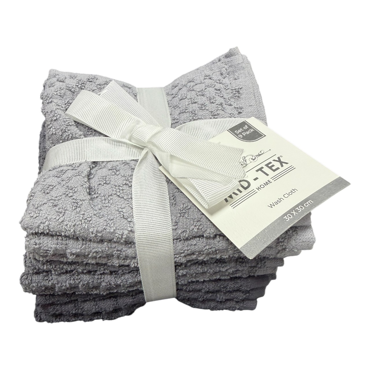 Set 9 Prosop bucatarie bumbac (Gri), 30x30 cm