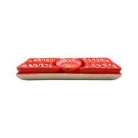 Set Platou servire aperitive ceramic 5 compartimente plus tava , Pictat manual