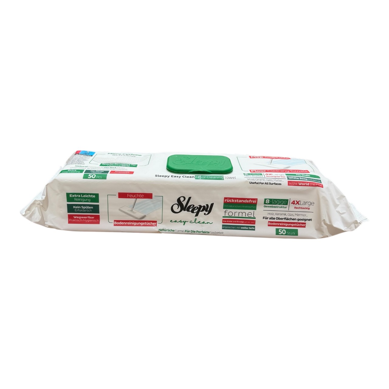 Sleepy Extra Easy Cleaning Lavete umede pardoseli (White Soap) , 50 bucati - imagine 2