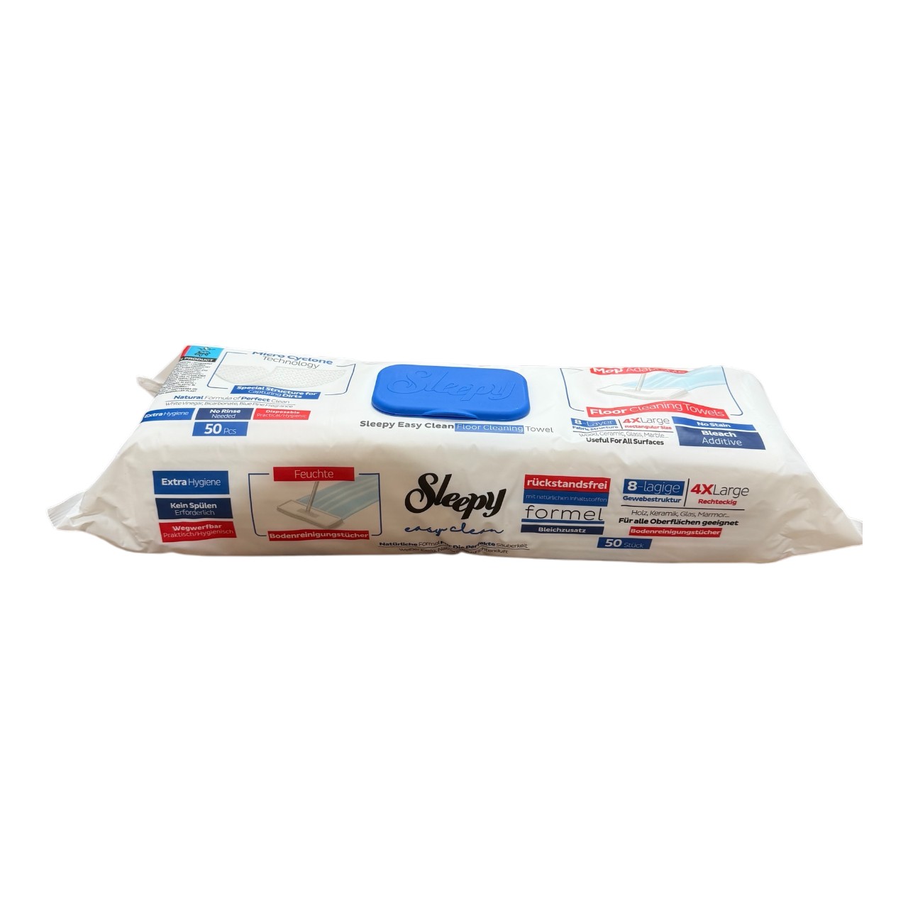 Sleepy Extra Hygiene Lavete umede pardoseli (Blue Pine) , 50 bucati - imagine 2
