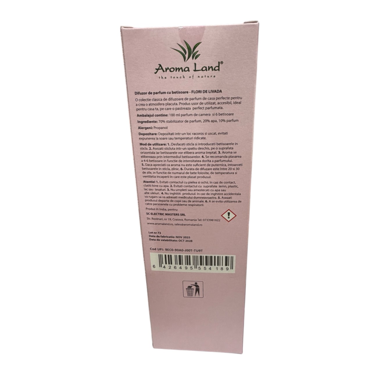 Aroma Land Odorizant, Diffuser Camera cu Betisoare (Orchard Blossom), 100 ml - imagine 2