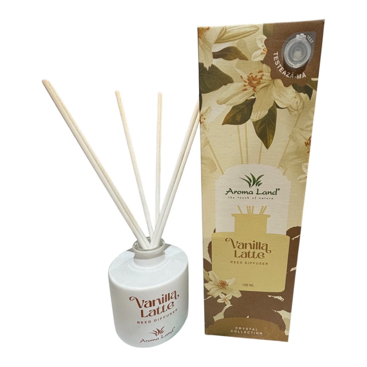 Aroma Land Odorizant, Diffuser Camera cu Betisoare (Vanilla Latte), 100 ml