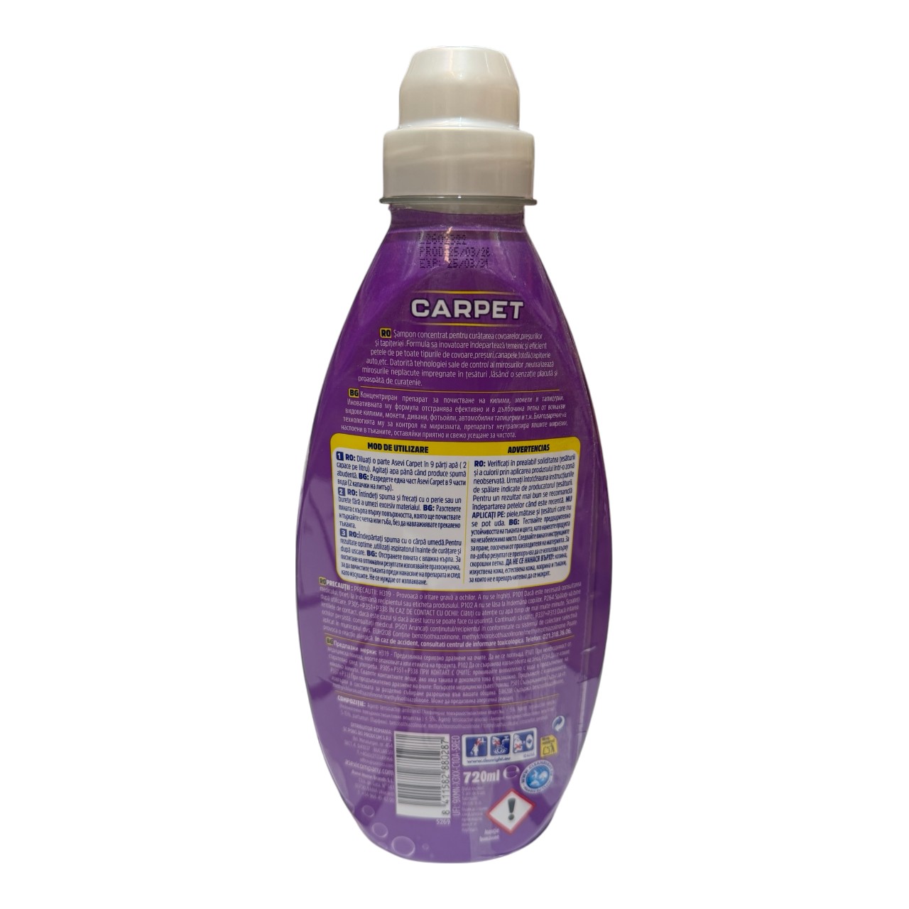 Asevi Carpet, Sampon pentru covoare si tapiterie, 720 ml - imagine 2