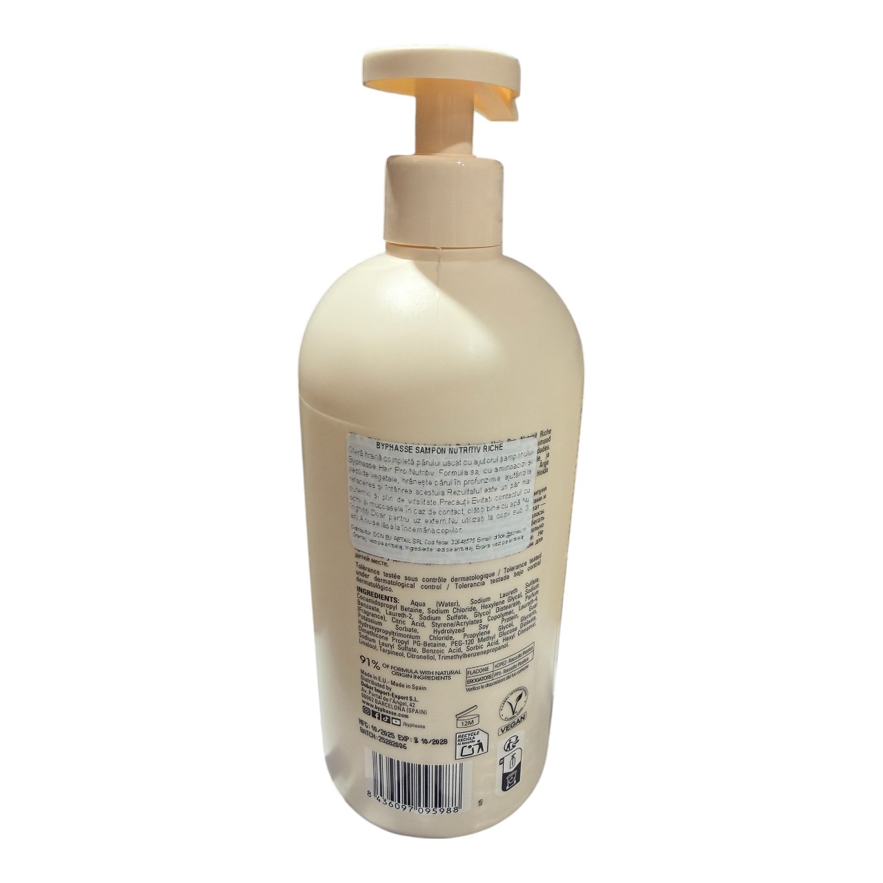 Byphasse Sampon cu pompita (Nutritiv Riche), 750 ml - imagine 2