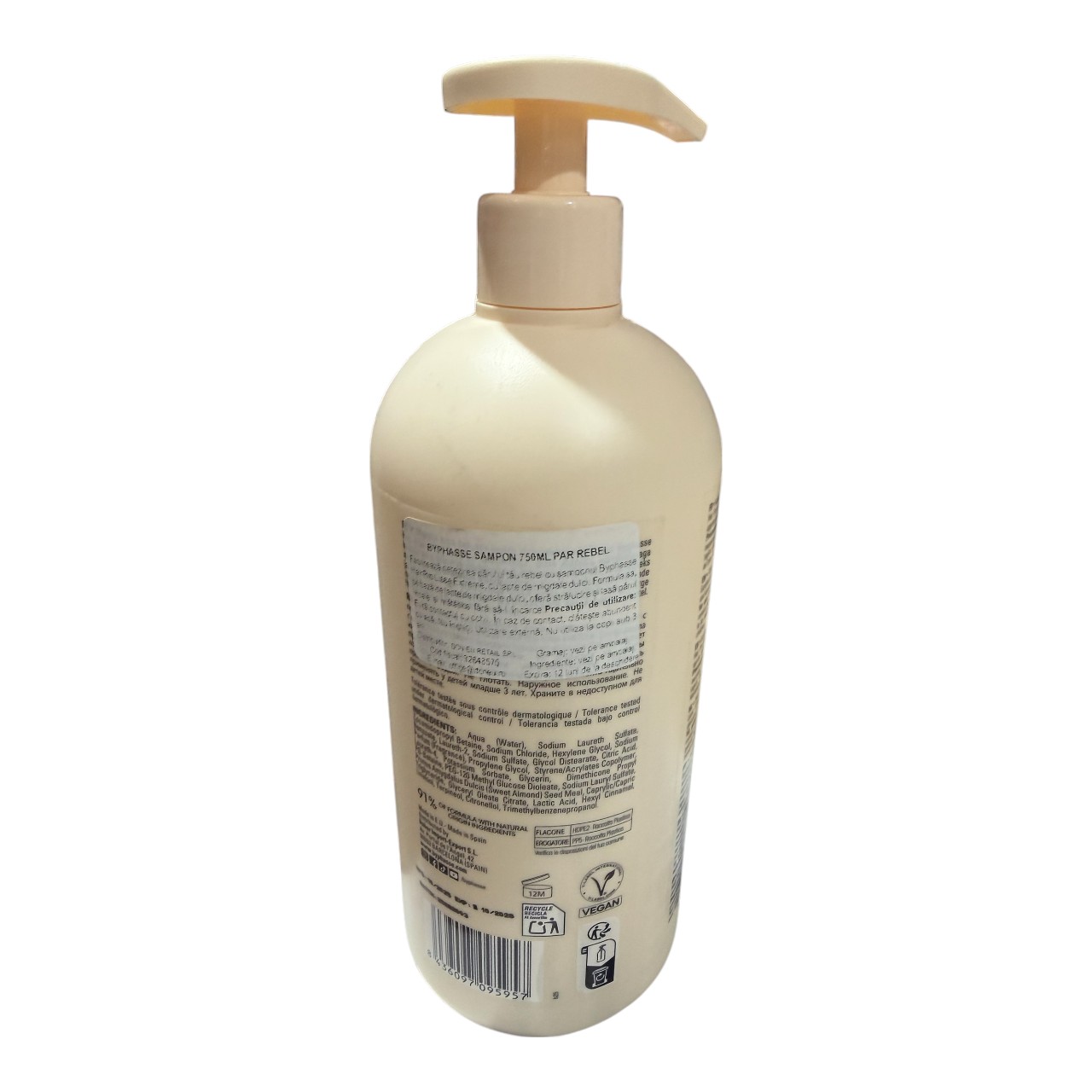 Byphasse Sampon cu pompita (Par Rebel), 750 ml - imagine 2