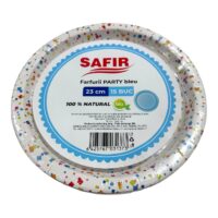 Farfurii Party Bleu unica folosinta din carton (23 cm), 15 bucati