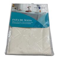 Fata de Masa material textil (Alb unt), 140 x 180 cm