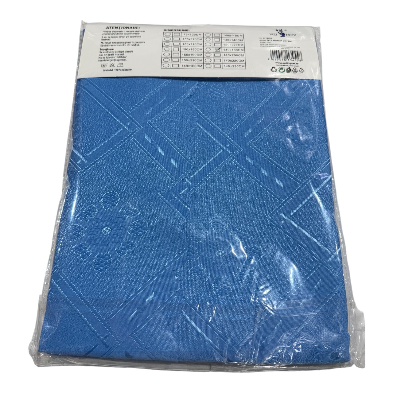 Fata de Masa material textil (Albastru), 140 x 180 cm - imagine 2