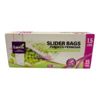 Luxia Pungi alimentare cu fermoar ziplock 1.5 litri, 15 buc