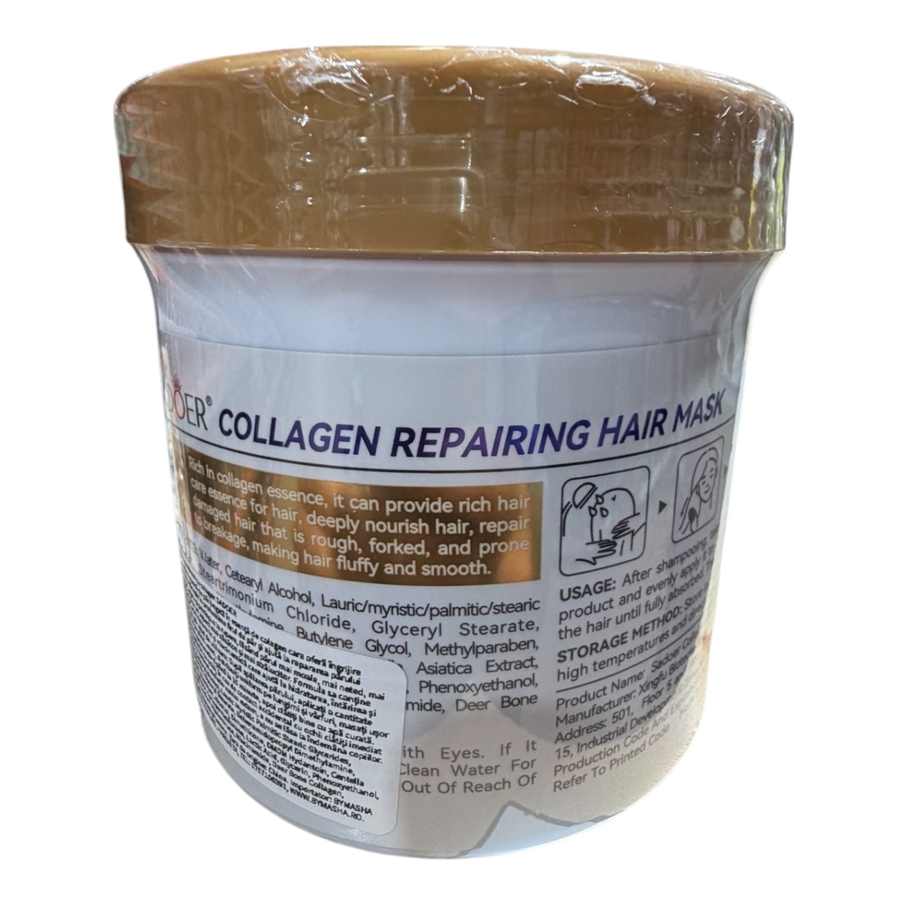 Sadoer Masca de par reparatoare cu colagen, 500 ml - imagine 2