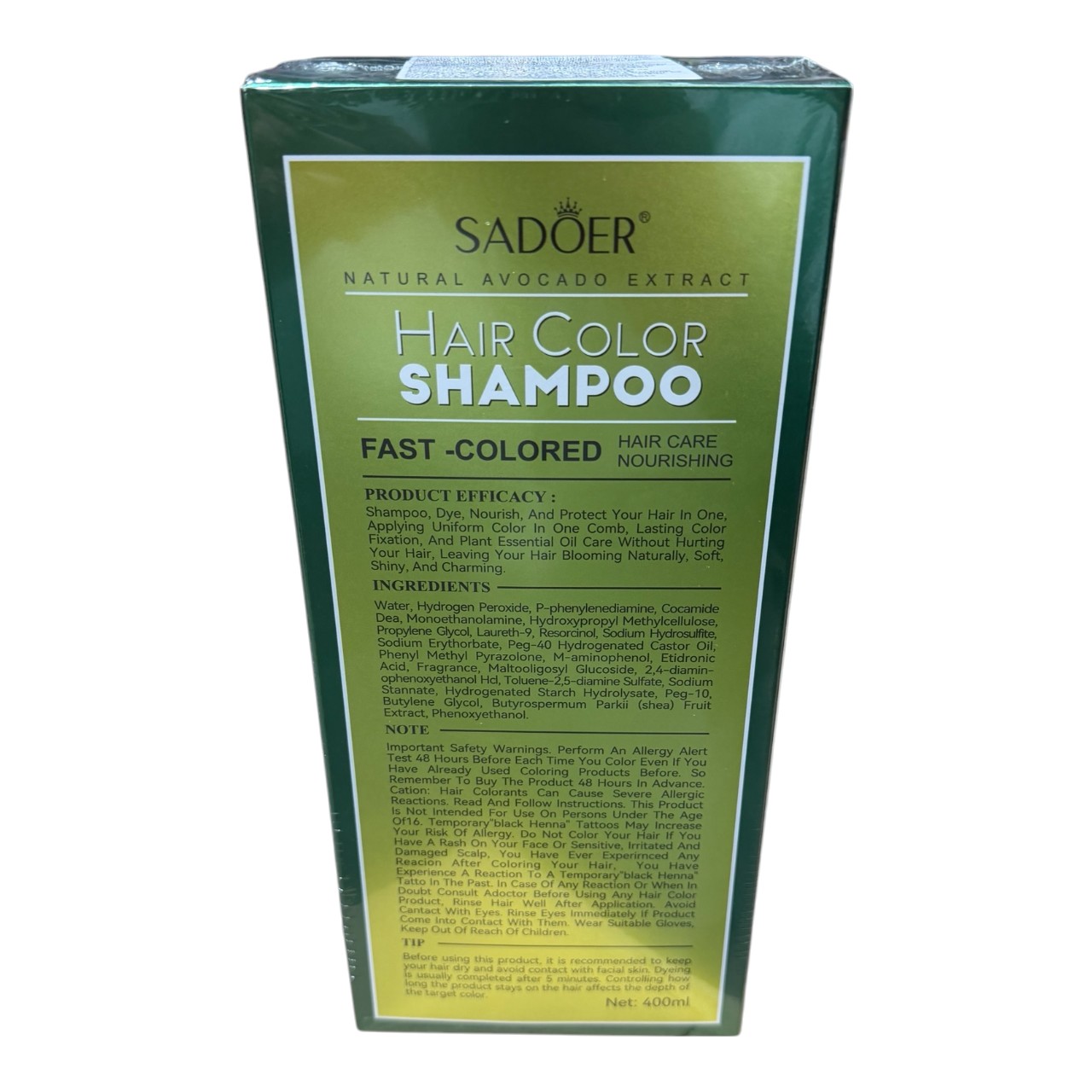 Sadoer Sampon Nuantator (Negru) cu extract natural de avocado, 400 ml - imagine 2