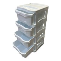 Dulap Bella 4 sertare plastic (Alb)