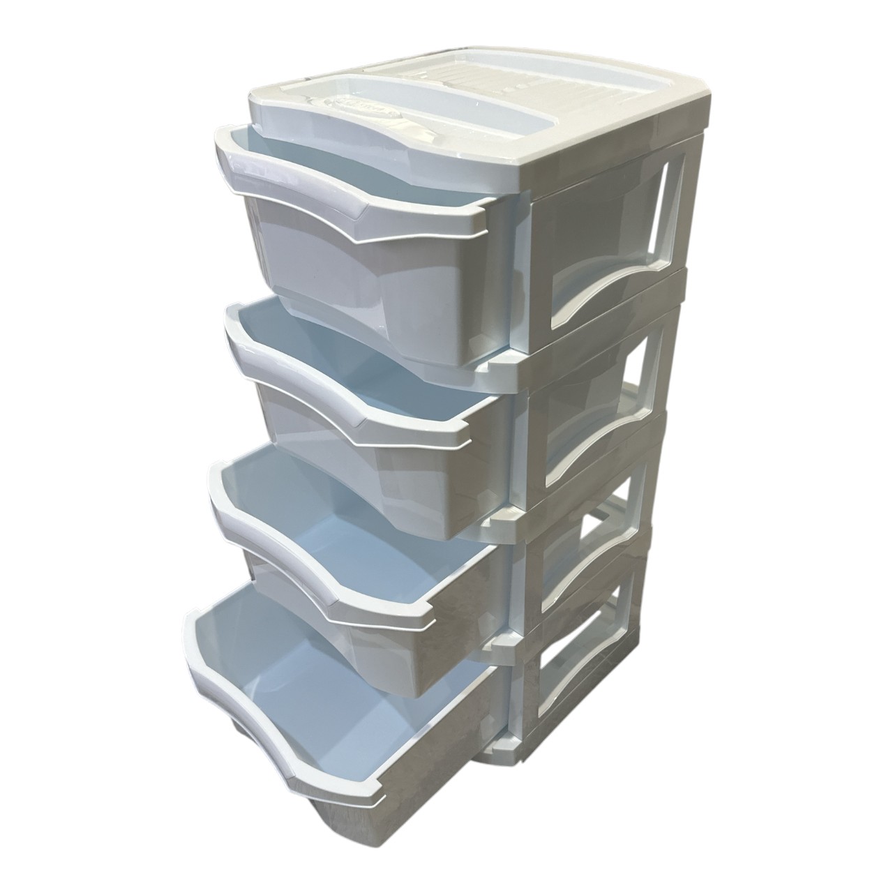 Dulap Bella 4 sertare plastic (Alb)