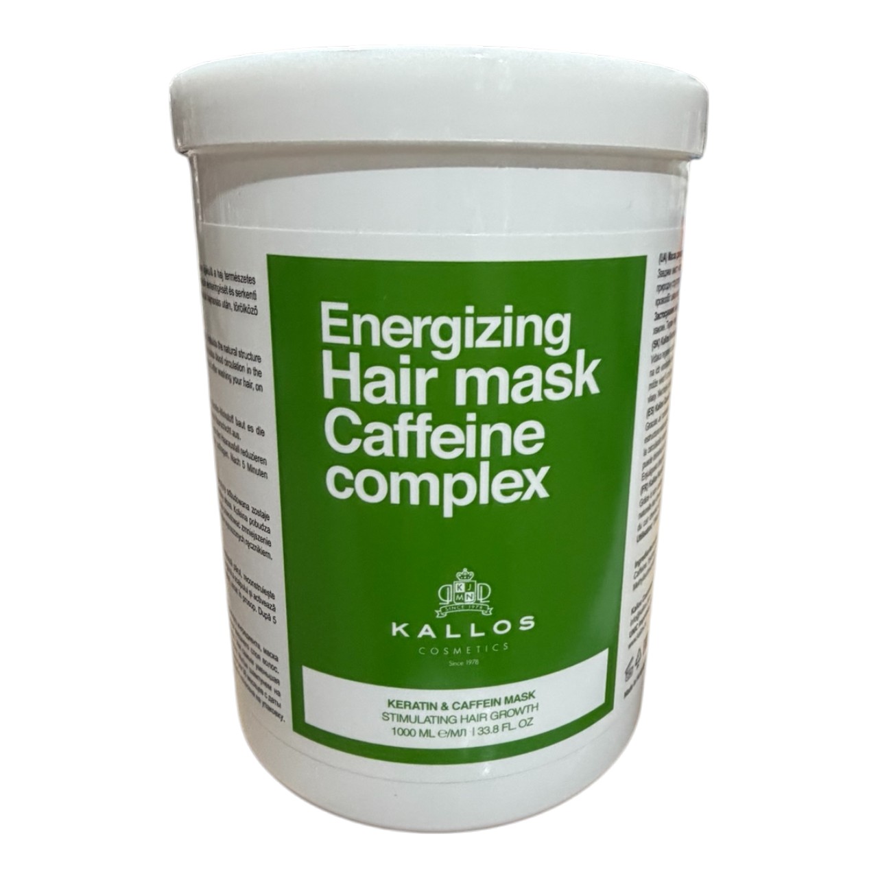 Kallos Energizing Masca de par (Keratin, Caffein), 1000 ml