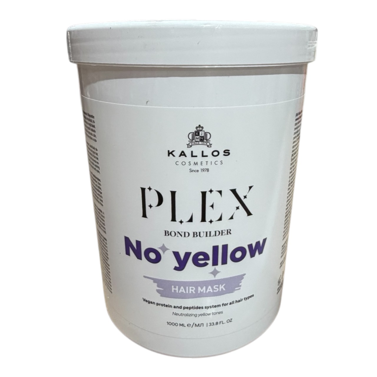 Kallos Plex Bond Builder Masca de par (No Yellow), 1000 ml