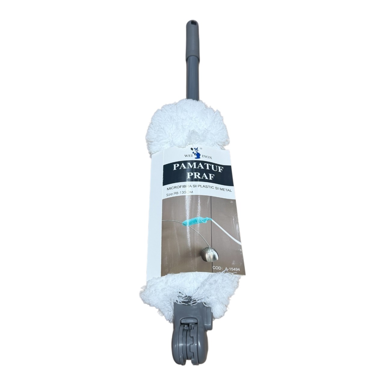 Pamatuf praf din microfibra cu coada extensibila/telescopica, 98-135 cm - imagine 2