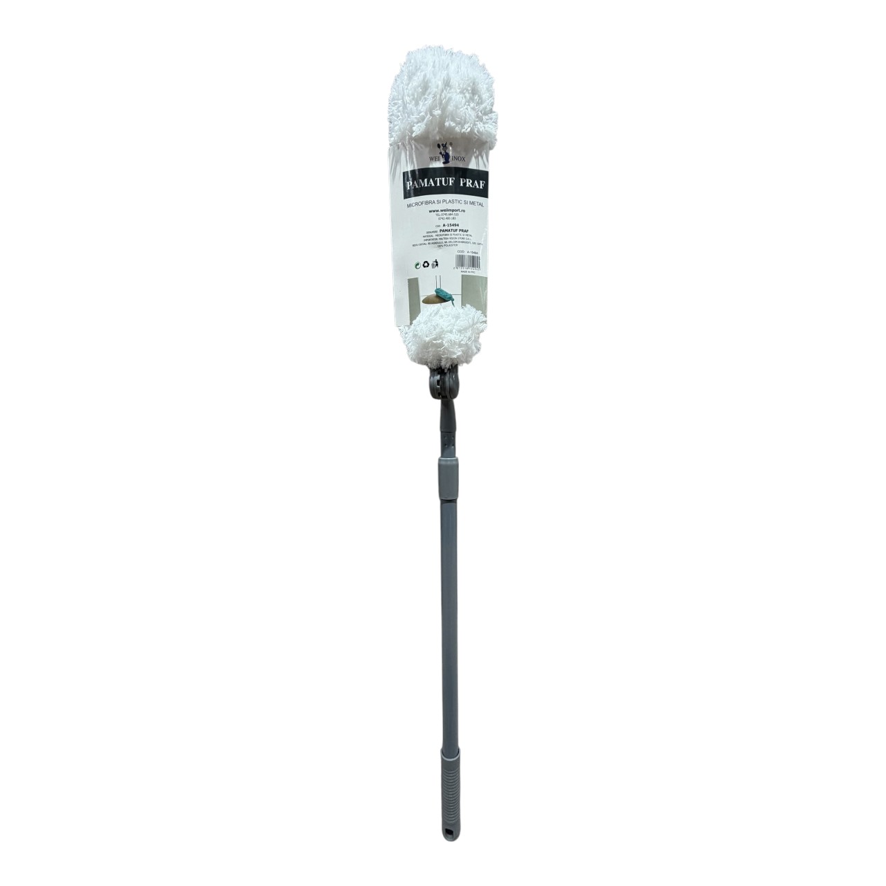 Pamatuf praf din microfibra cu coada extensibila/telescopica, 98-135 cm