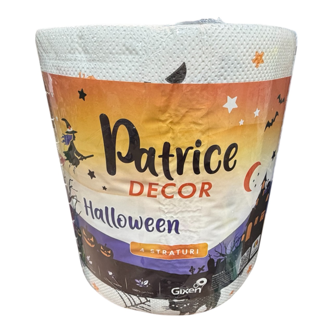 Patrice Decor Halloween Prosop bucatarie hartie, 4 straturi