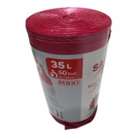 Safir Maxi Saci menajeri cu manere 35 litri parfumati (Capsuna), 50 bucati