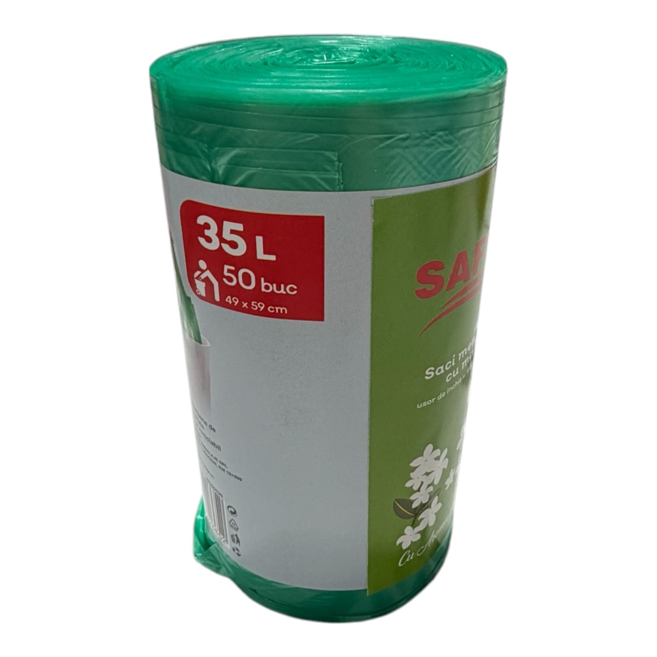 Safir Maxi Saci menajeri cu manere 35 litri parfumati (Iasomie), 50 bucati - imagine 2