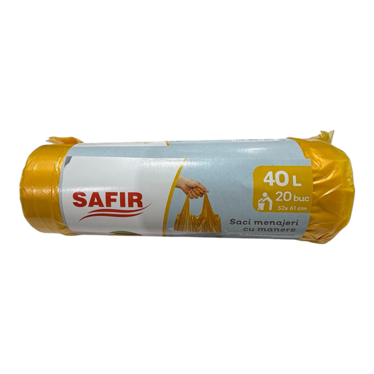 Safir Saci menajeri cu manere 40 litri parfumati (Mango), 20 bucati