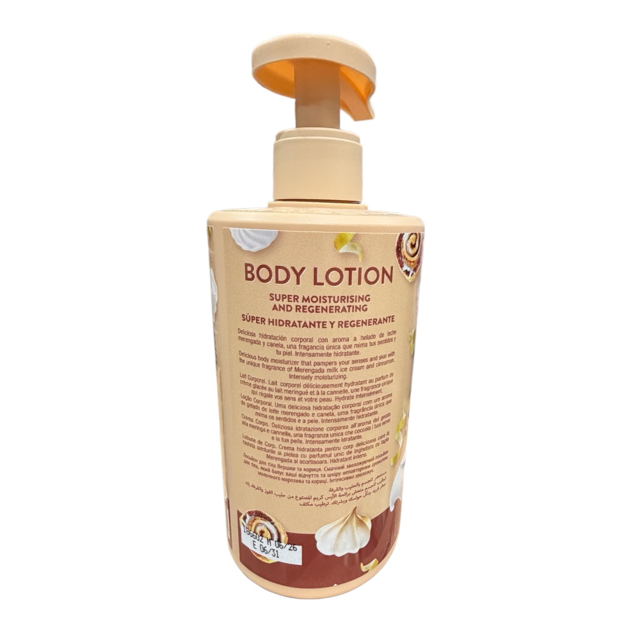 Tulipan Negro Lotiune/Crema Corp Leche Merengada & Canela cu pompita, 400 ml - imagine 2